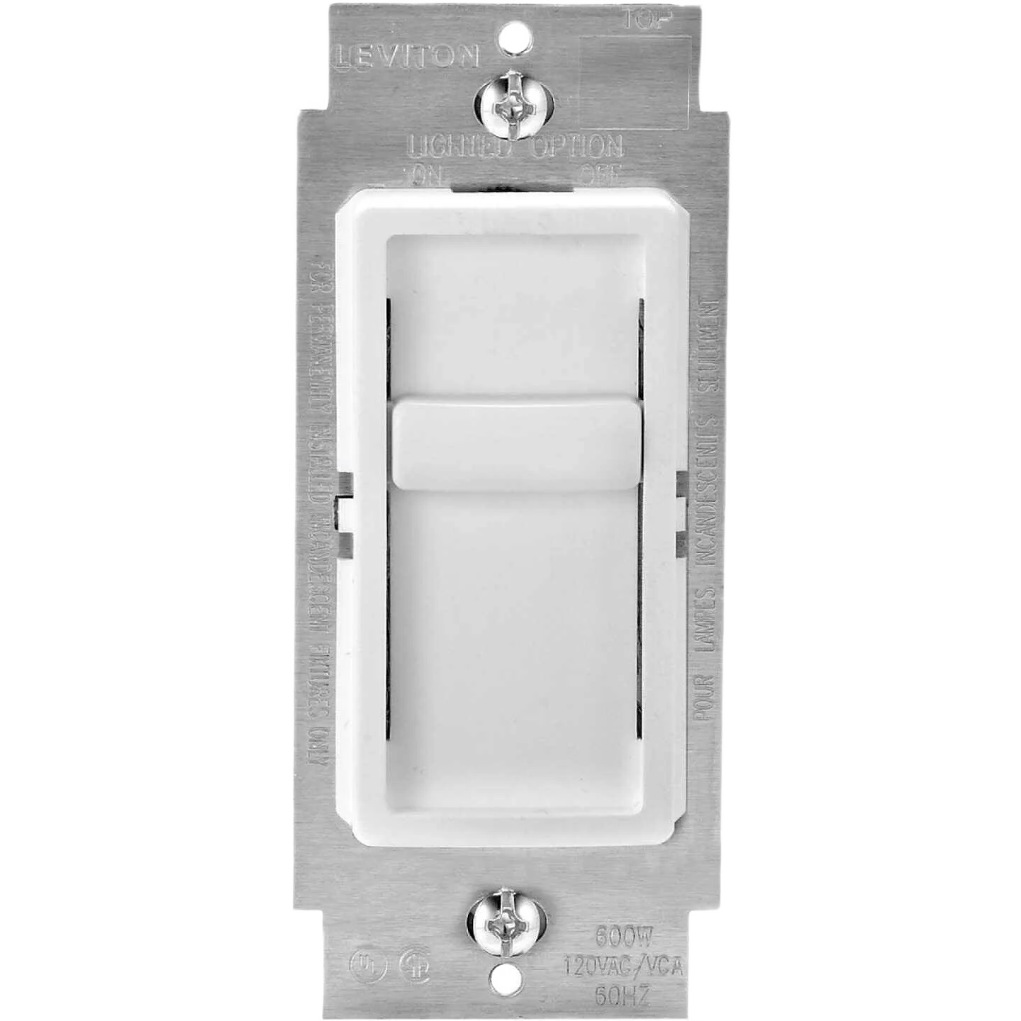 Selected Leviton Decora Universal White Slide Dimmer Switch Versatile