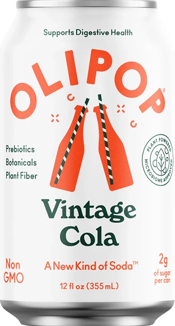 Optimized Olipop Vintage Cola Prebiotic Soda 12 oz. Exceptional