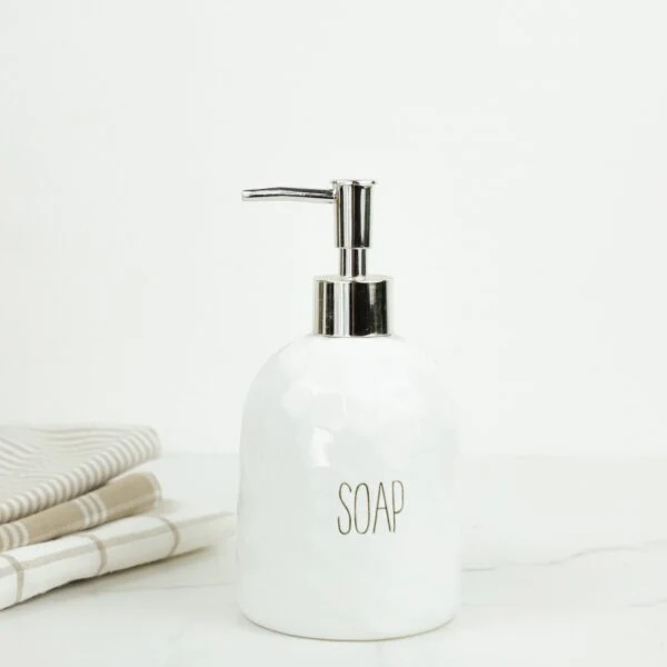 Unique PD Home White Ceramic Soap Pump 6.7 Breathable