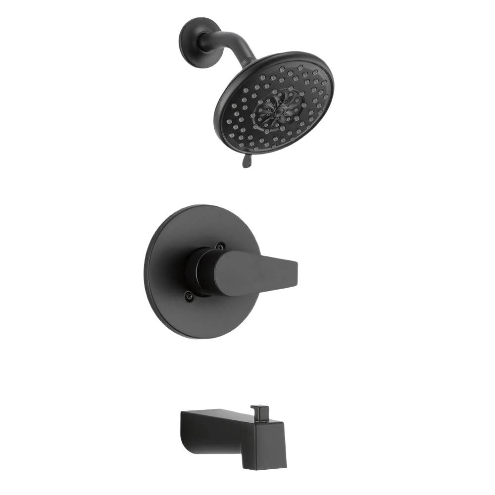 Carefully Designed Peerless Xander Single-Handle Tub and Shower Faucet Set Matte Black Durable
