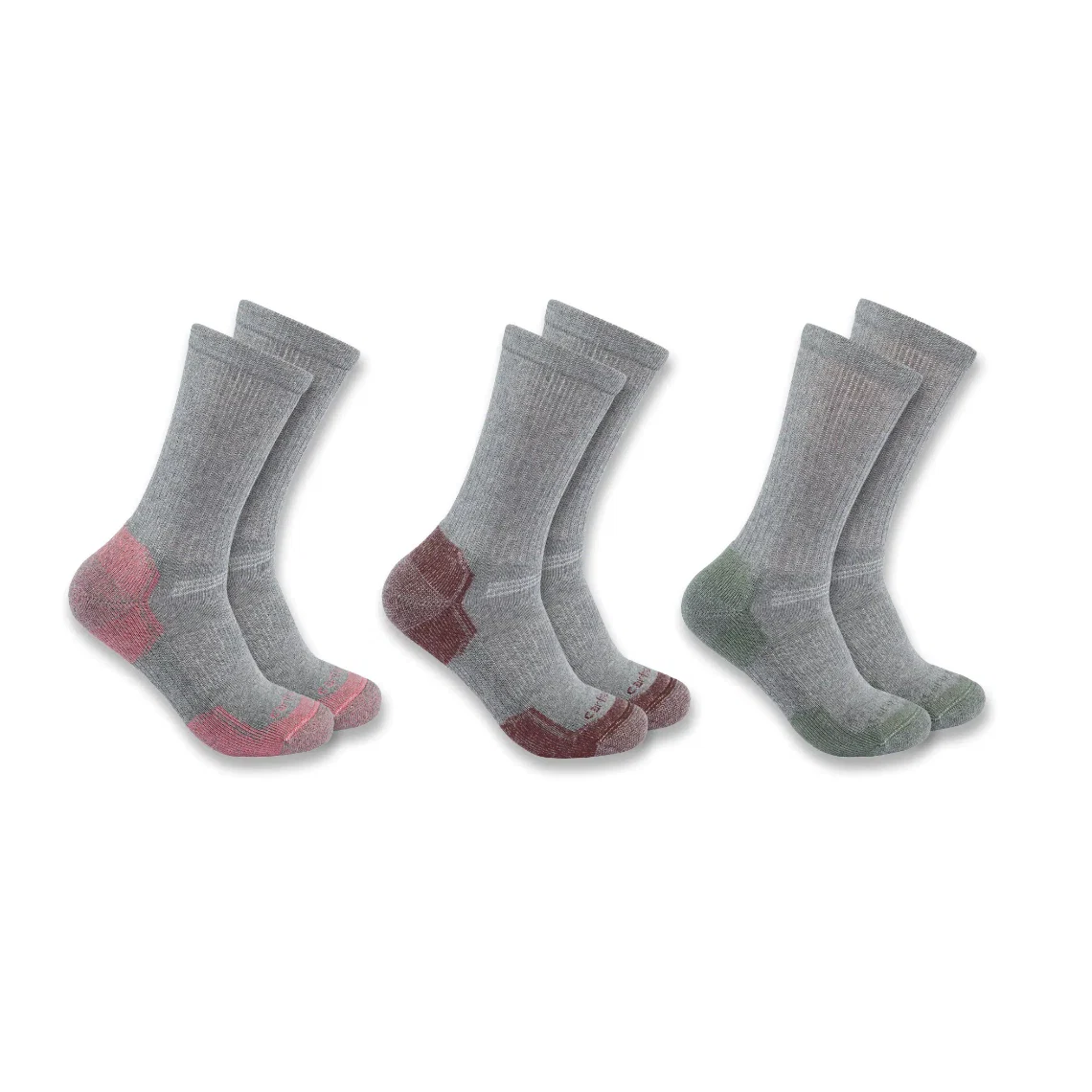 Detailed Carhartt Women’s Large Gray Cotton Crew Socks Secure