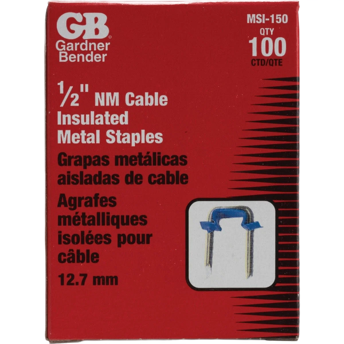 Flexible Gardner Bender 1 2 In. Insulated Cable Staple 100-Count Outstanding