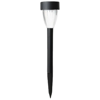 Long-Lasting Fusion Black Metal Plastic Solar Stake Light Natural