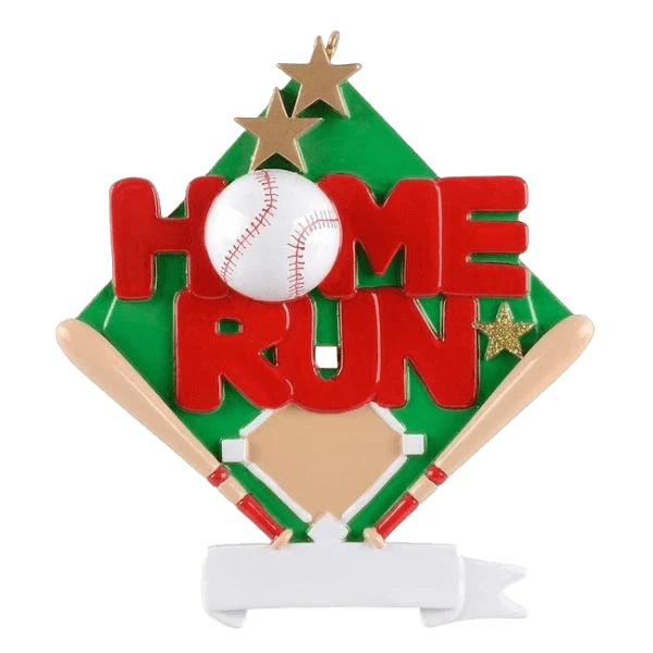 Contemporary Rudolph Me Baseball Diamond Personalized Ornament Long-Lasting