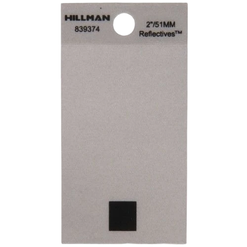 Elite Hillman 2 in. Black Silver Reflective Mylar Square Cut Sticker Period . Genuine