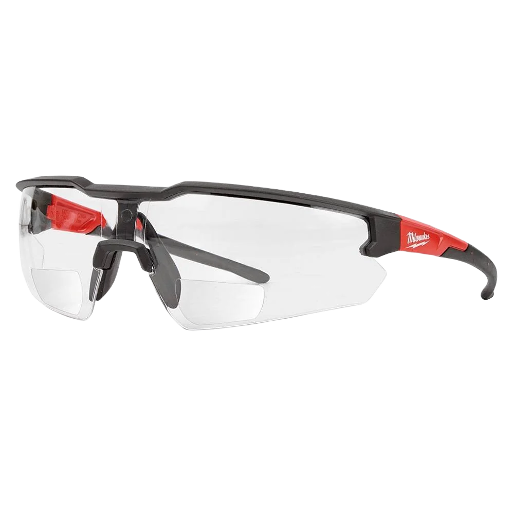 Breathable Milwaukee 2.5 Magnification Clear Anti-Scratch Safety Glasses Detailed