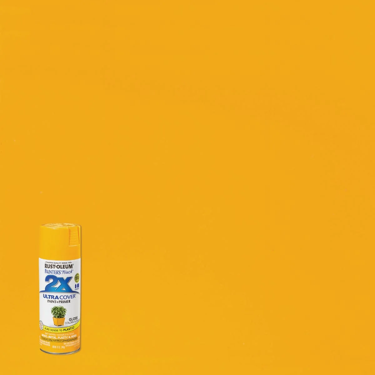 Eco-Friendly Rust-Oleum Painters’ Touch 2X Golden Sunset Gloss Spray Paint Primer 12 oz. High-Performance