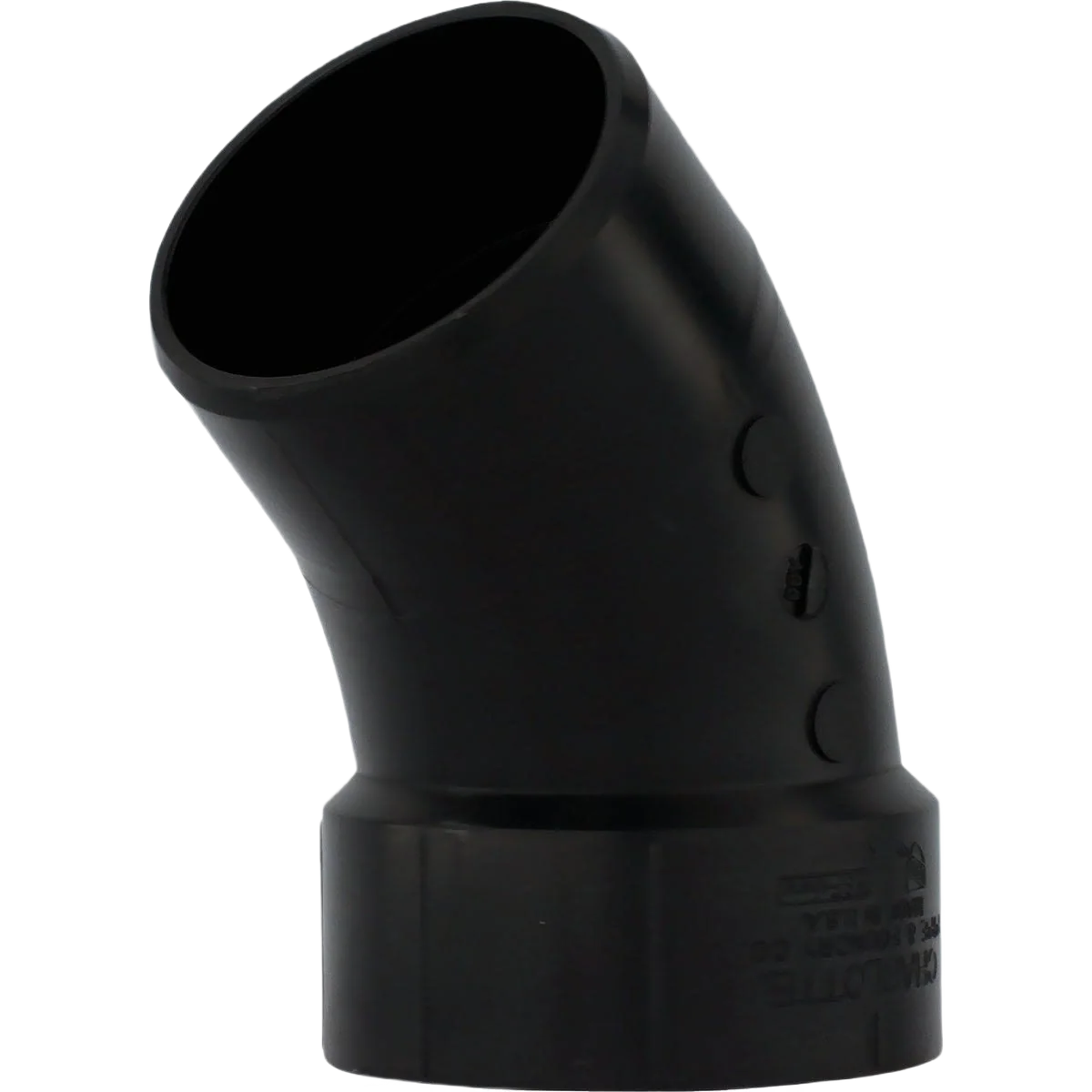 Quality Charlotte Pipe 3 In. Hub x Spigot 45 Deg. Street ABS Elbow Functional