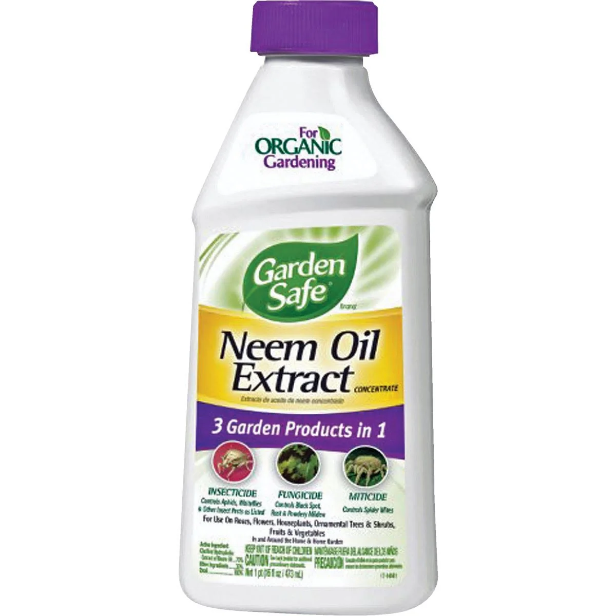 Breathable Garden Safe Neem Oil Extract Fungicide Liquid Concentrate 16 oz. Smart