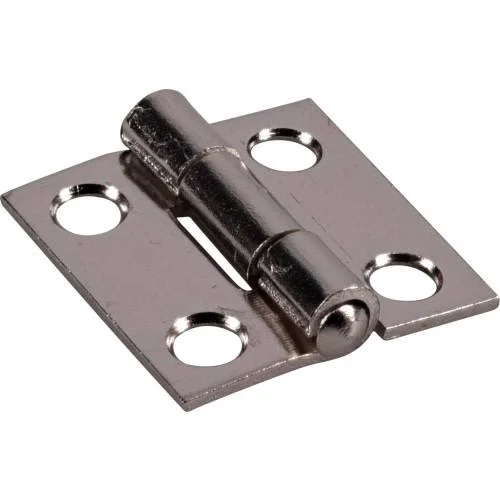 Original Hillman Hardware Essentials 1 in. Satin Nickel Broad Hinges 4-Pack Lightweight