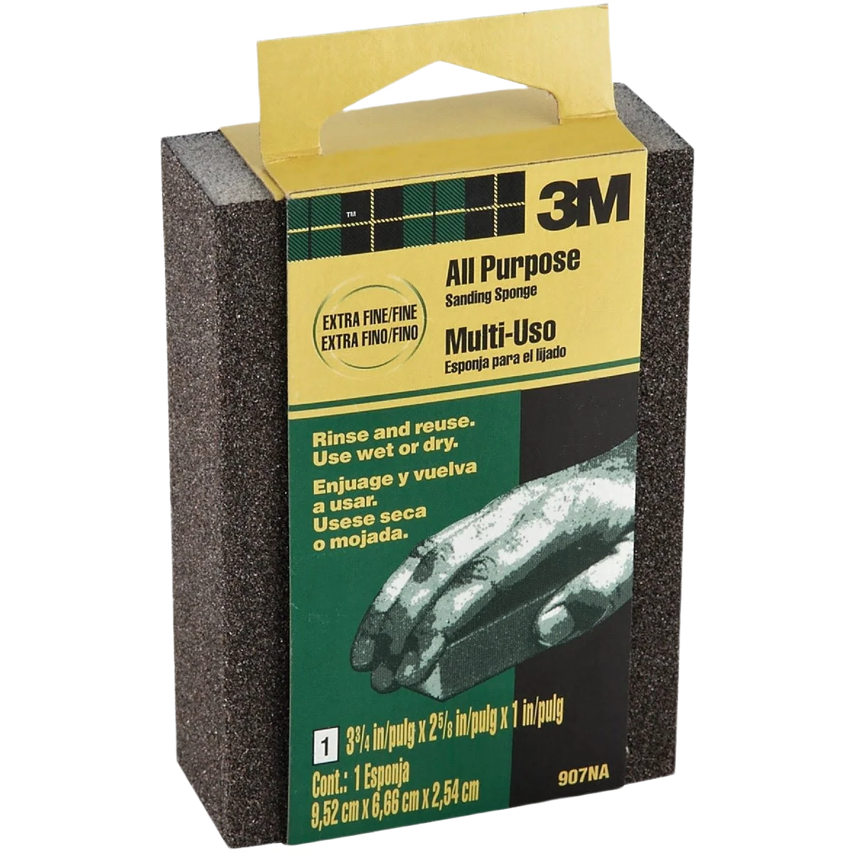 Minimalist 3M All-Purpose Extra Fine Fine Sanding Sponge Clean