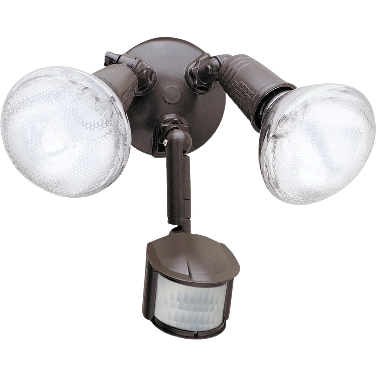 Elegant Halo Bronze Motion Sensing Dusk To Dawn Incandescent 180 Deg. Floodlight Fixture Fashionable