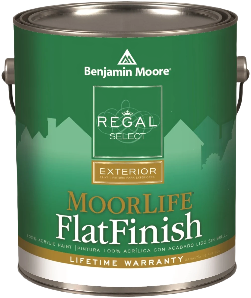 High-Grade Benjamin Moore Moorlife White Flat Exterior Paint 1 Quart Powerful