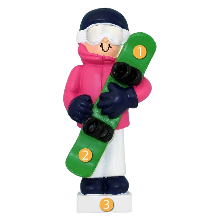 Versatile Ornament Central Personalized Female Snowboarder Ornament Healthy