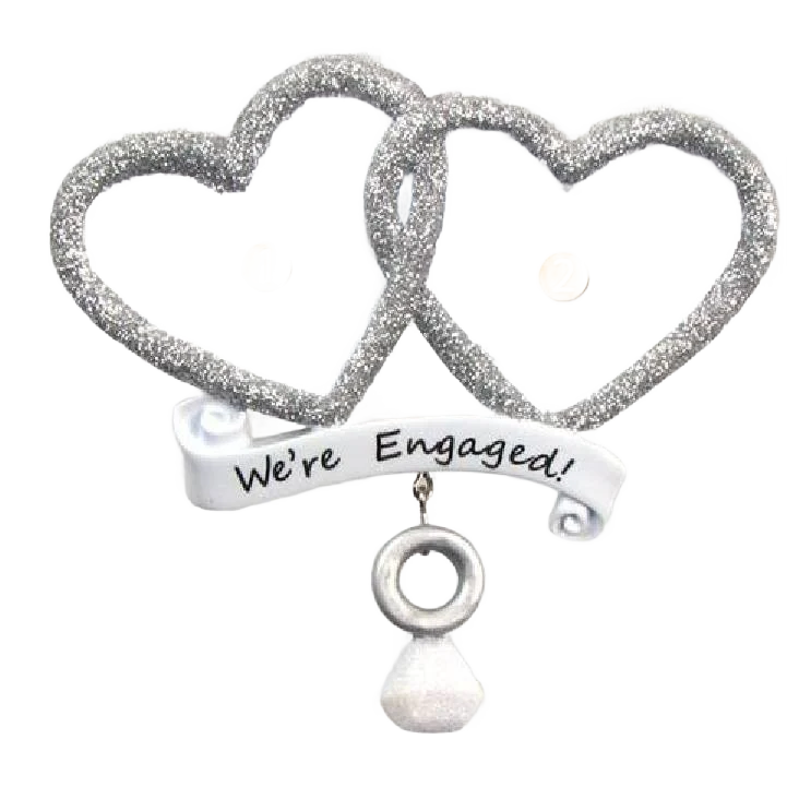 Traditional PolarX Personalized We’re Engaged Ornament Certified