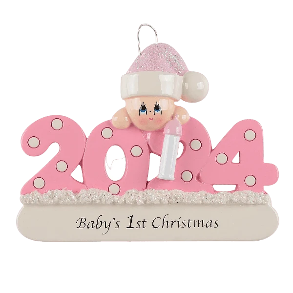 Exceptional Rudolph Me 2024 Baby’s 1st Christmas Pink Personalized Ornament Trusted