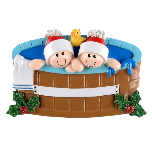Smart Rudolph Me Personalized Hot Tub Couple Ornament Recyclable