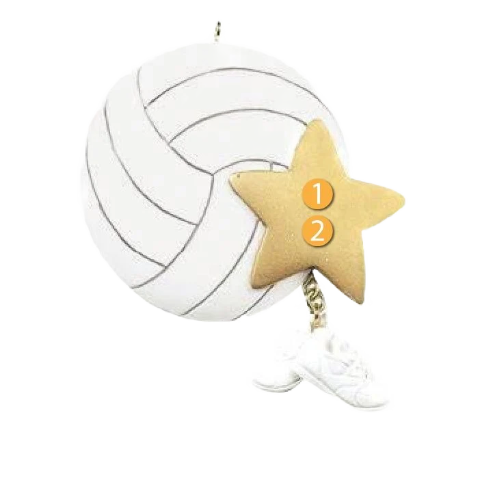 Responsible Rudolph Me Personalized Volleyball Star Ornament Dependable