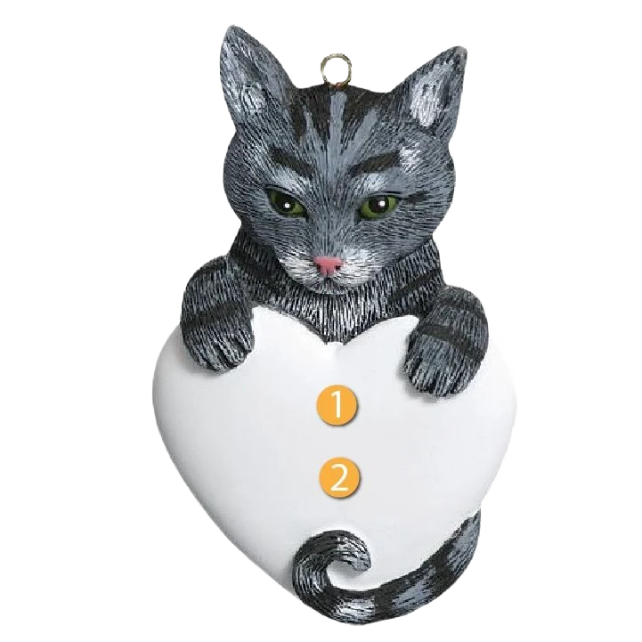Top-Quality Rudolph Me Personalized Gray Tabby Cat Ornament World-Class