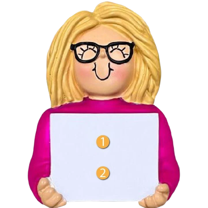 Next-Generation Ornament Central Personalized Blonde Girl with Glasses Ornament Innovative