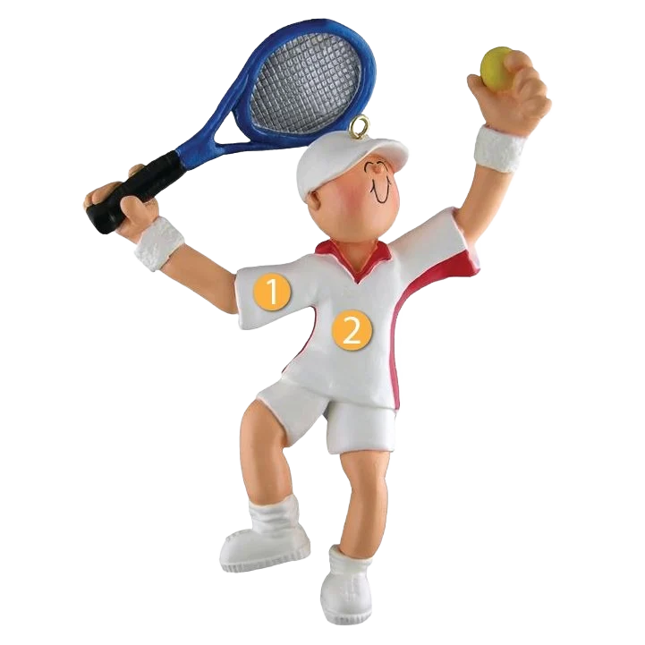 Practical Ornament Central Personalized Male Tennis Player Ornament Detailed