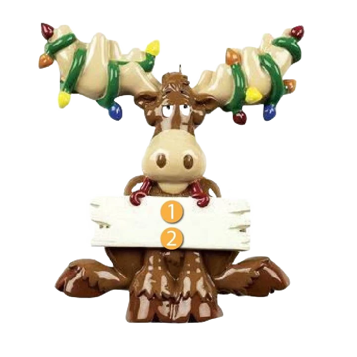 Prestigious Rudolph Me Personalized Christmas Moose Ornament Green