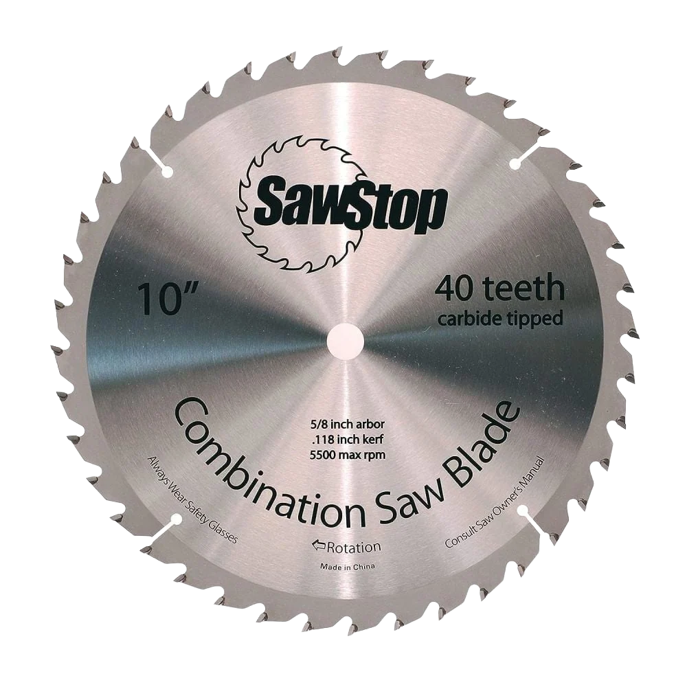 User-Friendly SawStop 10 40-Tooth Saw Blade Professional