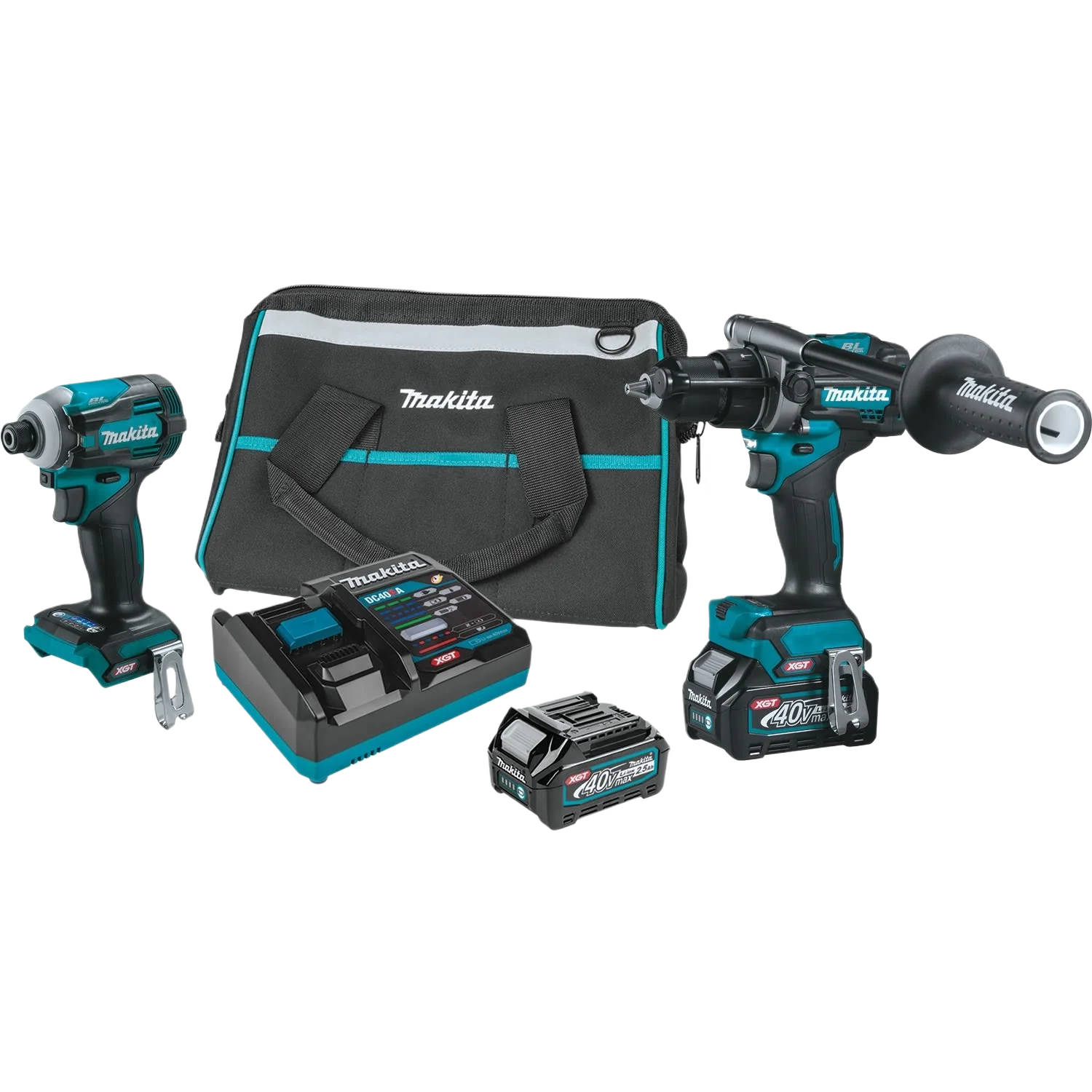 Relaxed Makita 40V XGT® Cordless Hammer Drill Impact Driver Combo Kit 2.5 Ah Original Design