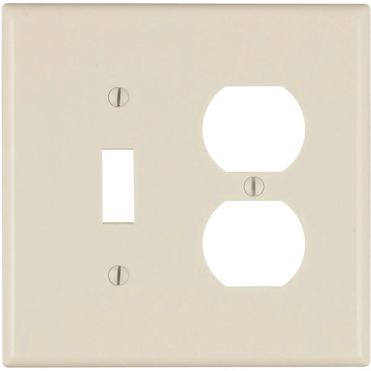 Detailed Leviton Mid-Way 2-Gang Combination Light Almond Wall Plate Trendy