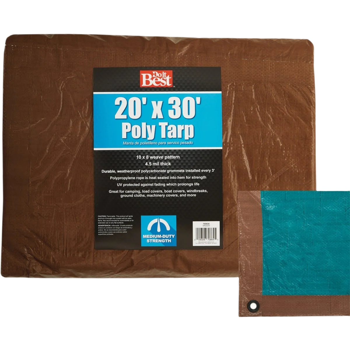Contemporary Do it Brown Green Medium Duty Poly Tarp 20 Ft. x 30 Ft. Optimized