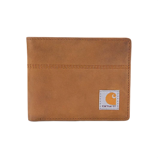 Premium Carhartt Brown Saddle Leather Bifold Fast