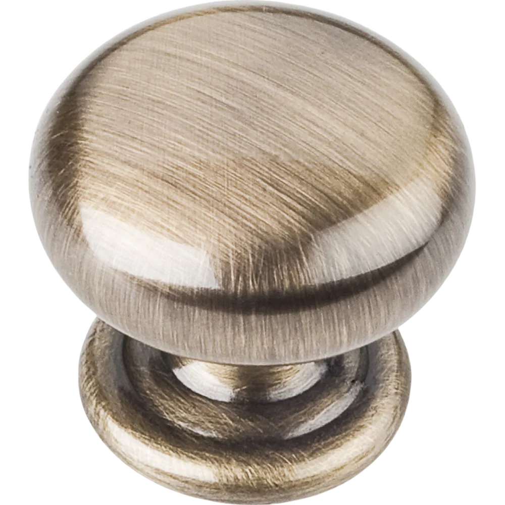 Sophisticated Hardware Resources 1-1 4 In. Florence Knob Brushed Antique Brass Clean