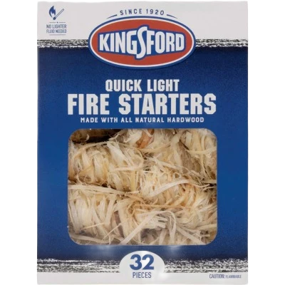 Recyclable Kingsford All Natural Wooden Fire Starter Rolls 32 Pack Stylish