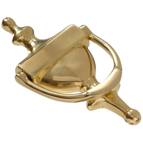 Certified Hillman 7 in. Door Knocker Solid Brass w Bright Brass Finish Long-Lasting