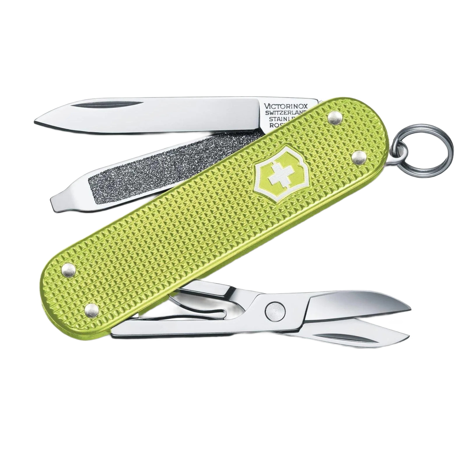 Solid Victorinox Swiss Army Classic Alox Pocket Knife Lime Twist High-Quality