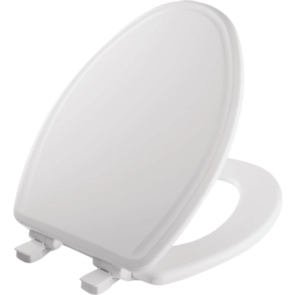 Certified Mayfair Kendall Enlongated White Enameled Wood Toilet Seat Contemporary