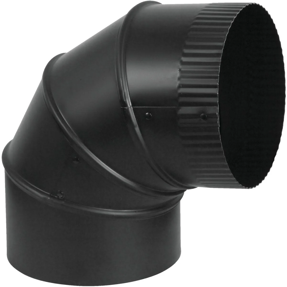 Unique Imperial 8 In. 24 Gauge Black Adjustable Elbow Versatile