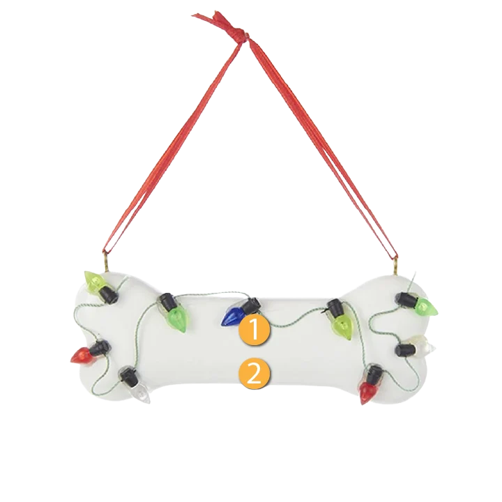 Proven Kurt S. Adler Personalized Dog Bone with Lights Ornament Organic