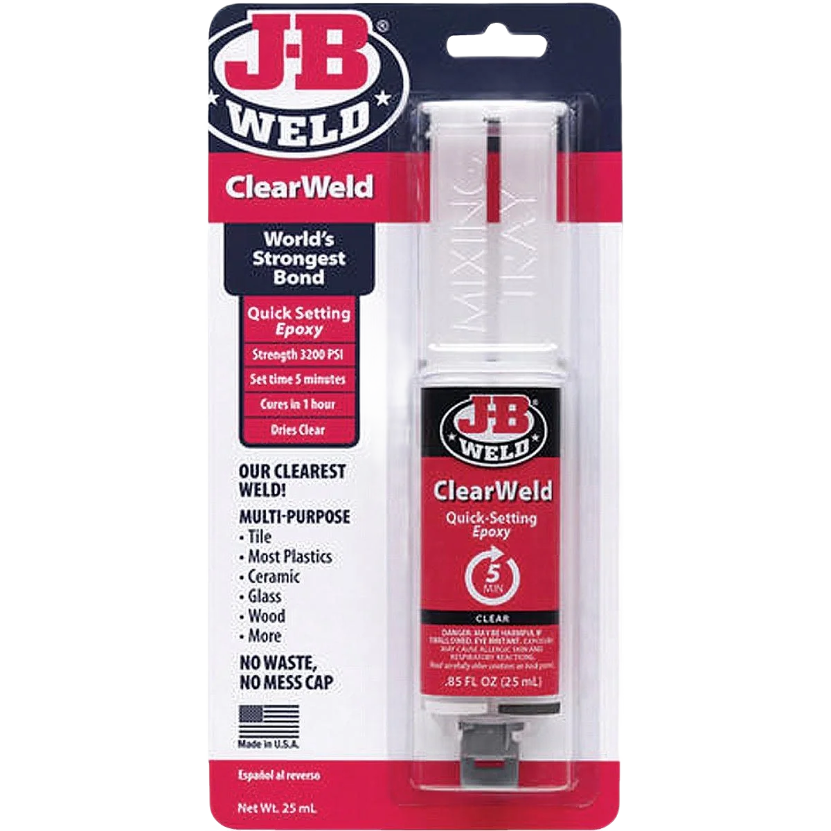 Fashionable J-B Weld Clearweld Epoxy Syringe 0.85 oz. Elegant