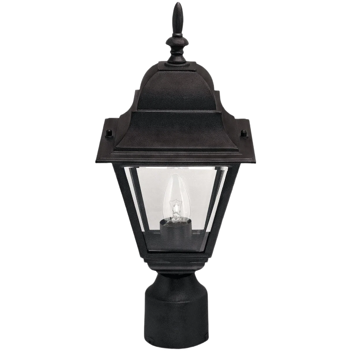 Premium Home Impressions Black Incandescent Post Light Fixture 16.75 in. Elite