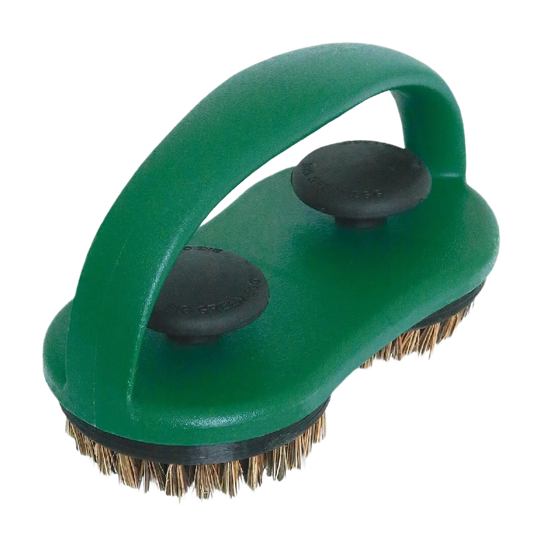 Reusable Big Green Egg SpeediClean Palmyra Bristle Dual Brush Grid Scrubber Trusted