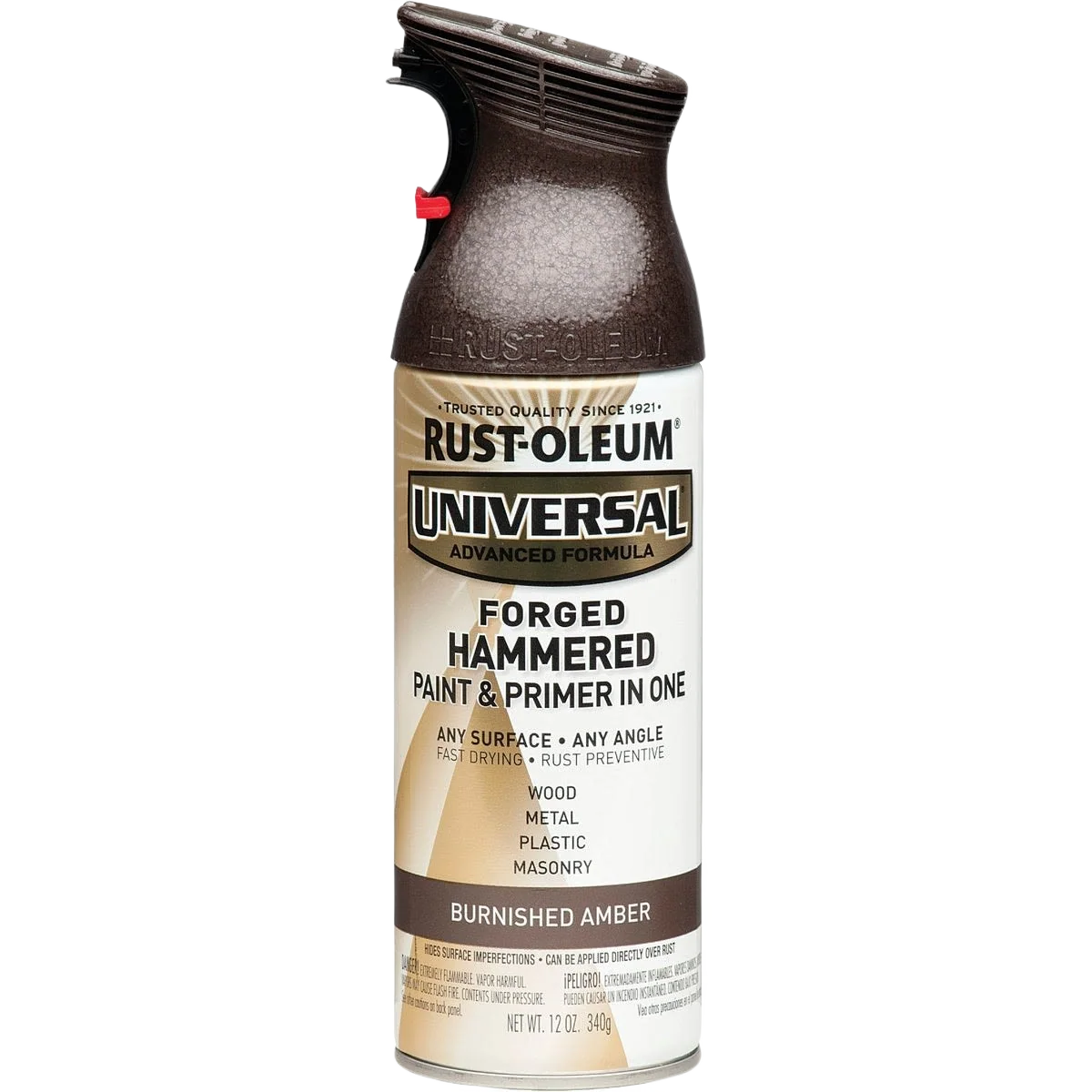 Smooth Rust-Oleum Universal Burnished Amber Forged Hammered Spray Paint Primer 12 oz. High-End