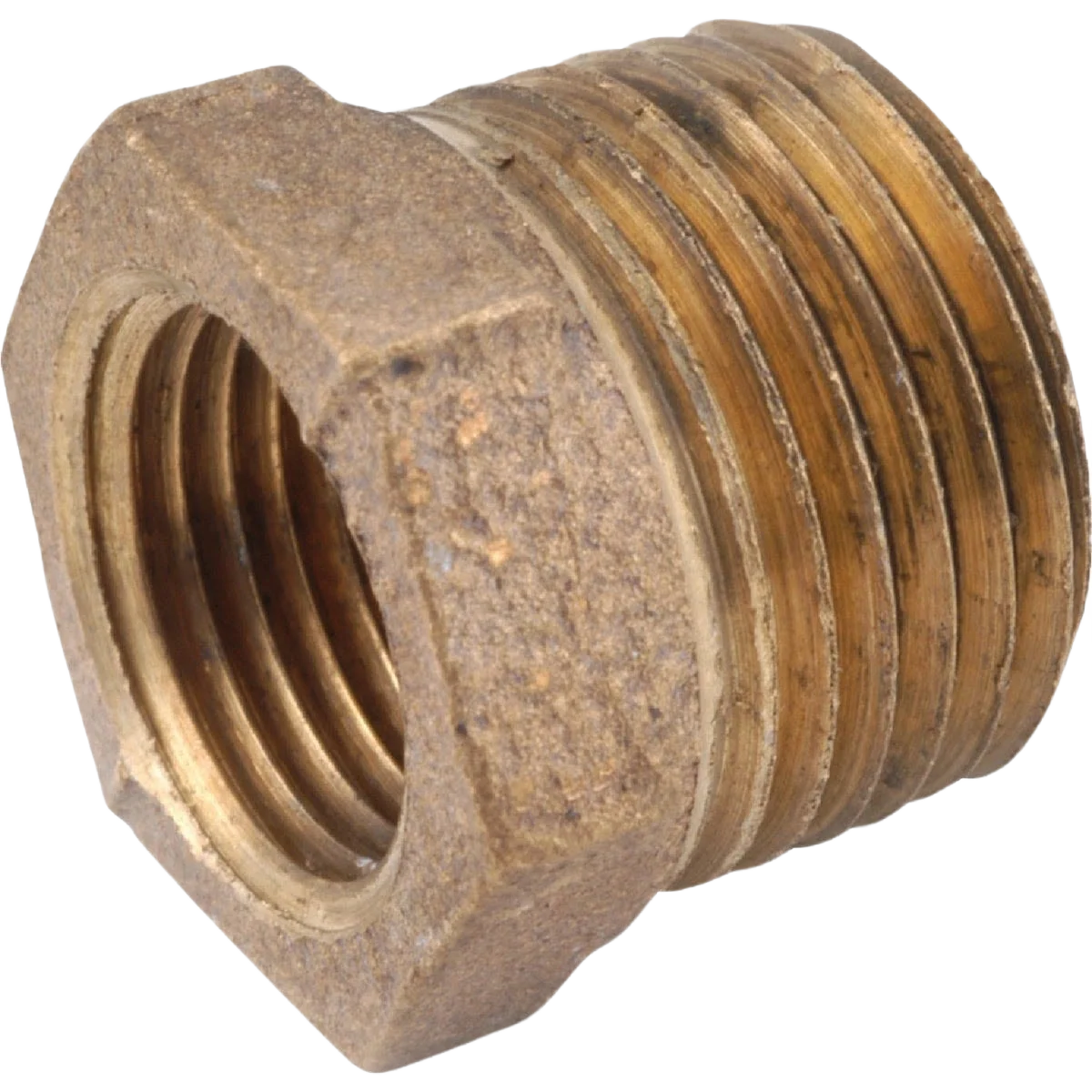Environmentally Friendly Anderson Metals Red Brass Hex Reducing Bushing 1 2 In. MPT x 3 8 In. FPT Refined