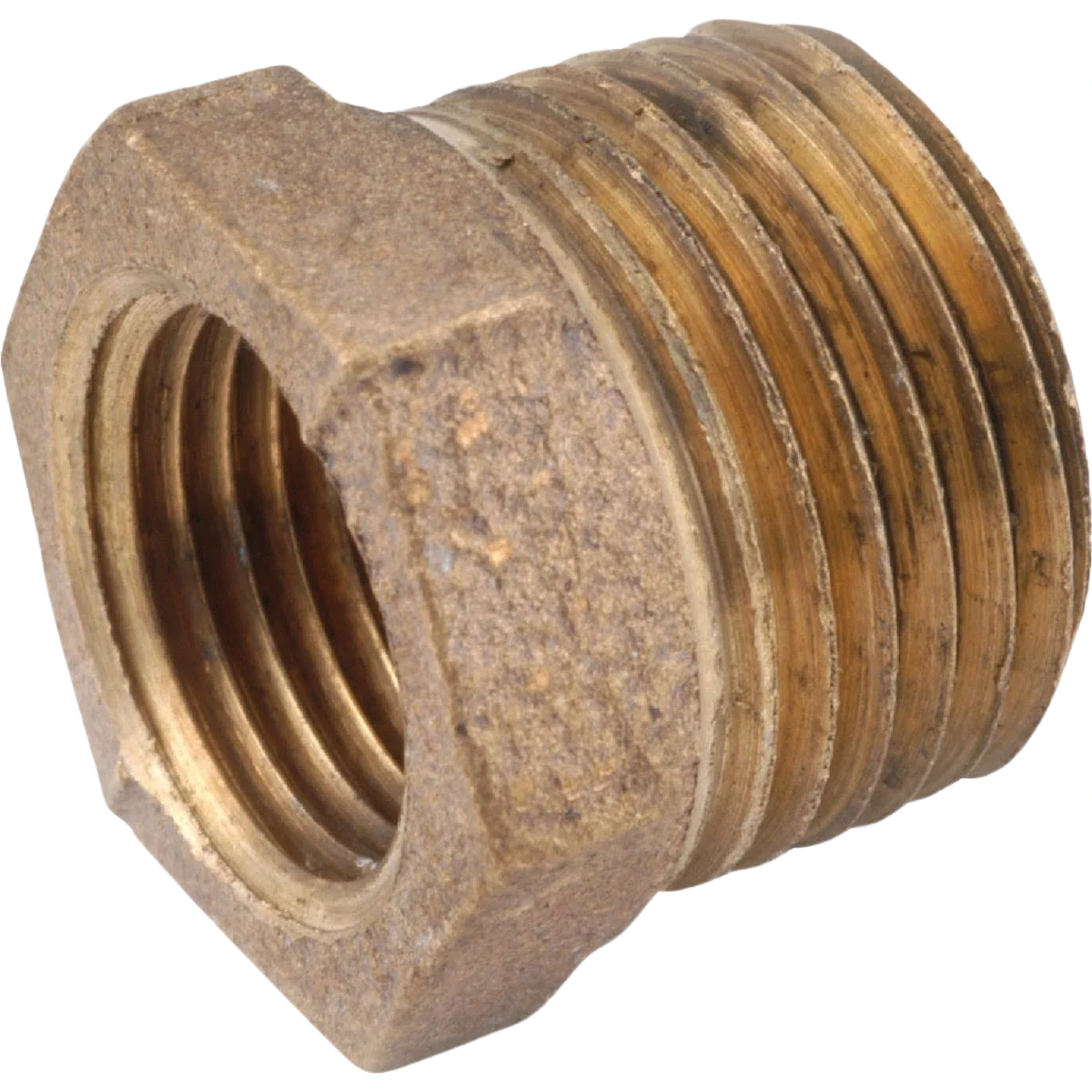 Selected Anderson Metals Red Brass Hex Reducing Bushing 3 8 In. MPT x 1 8 In. FPT Modern