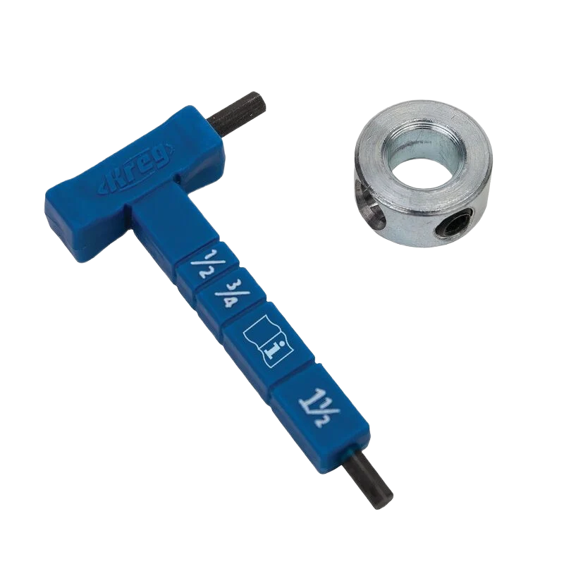 Casual Kreg Easy-Set Stop Callar Material Thickness Gauge Hex Wrench Kit Reusable