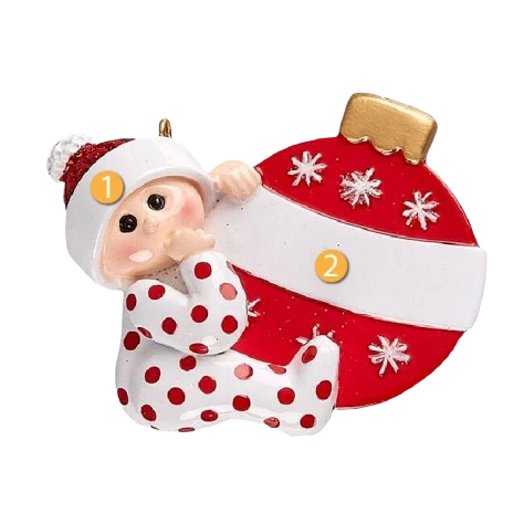 World-Class Rudolph Me Personalized Baby with Red Ornament Sustainable