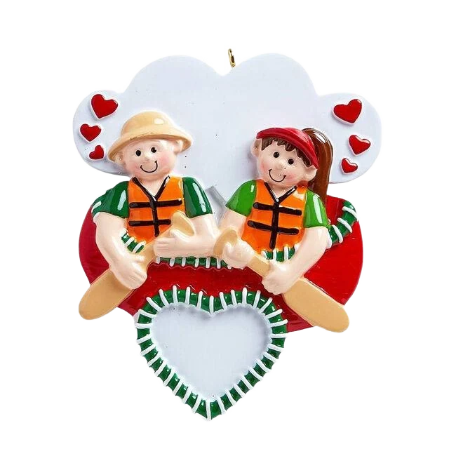 Practical Rudolph Me Personalized Canoe Couple Ornament Casual
