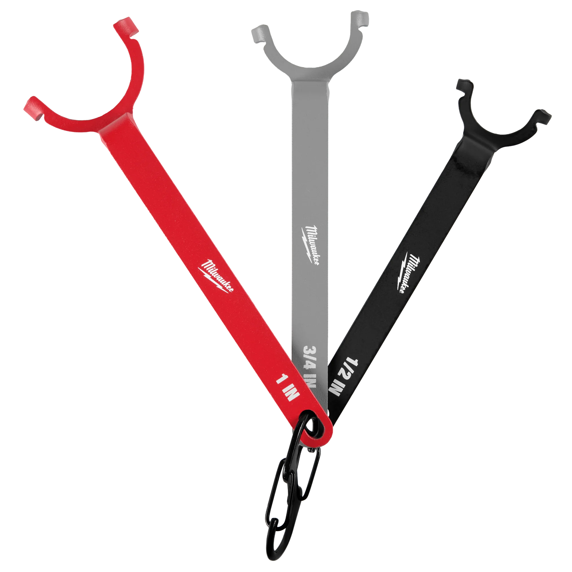 Lightweight Milwaukee 3 PC. Locknut Wrench Set Smooth