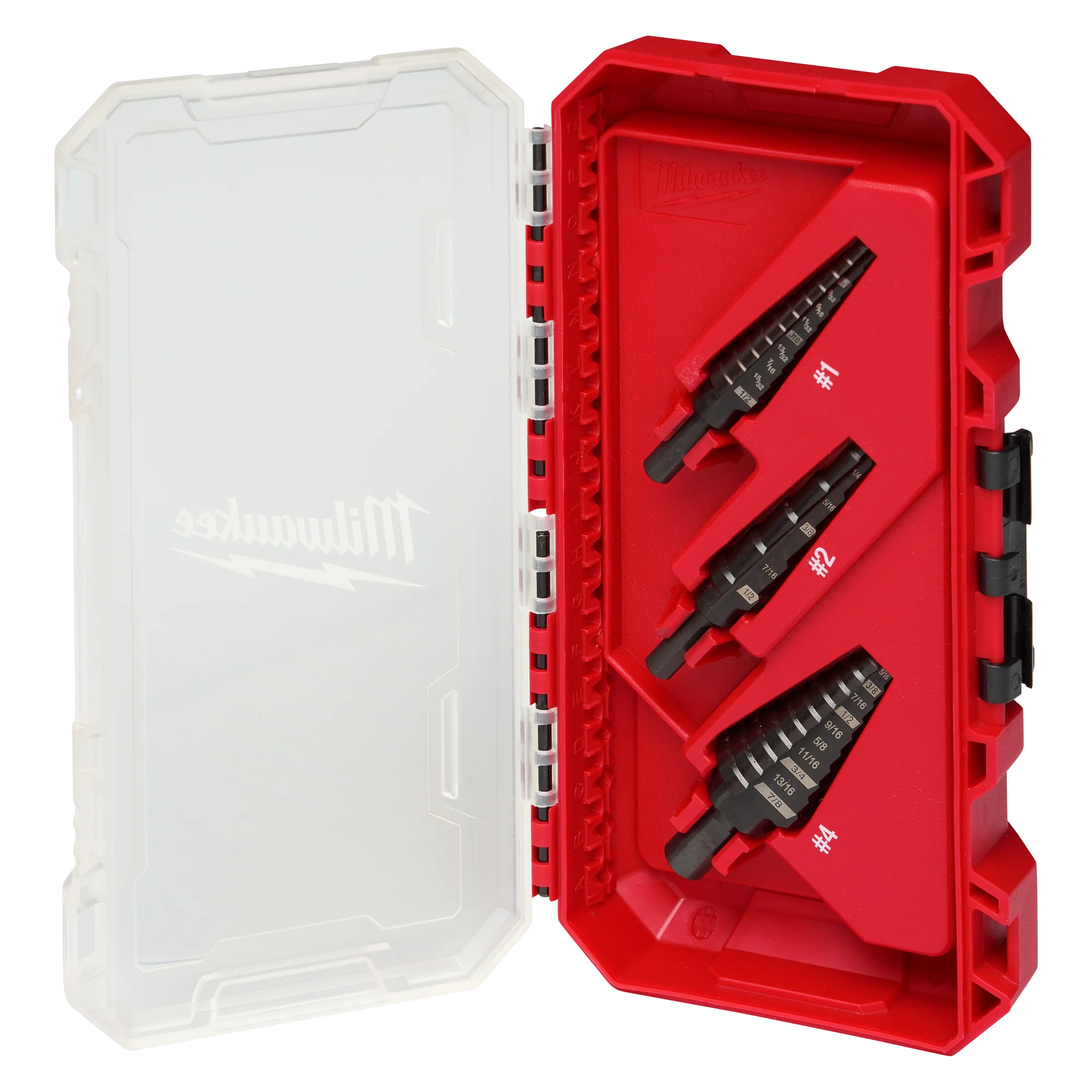 Advanced Milwaukee 3PC Step Drill Bit Set Lightweight