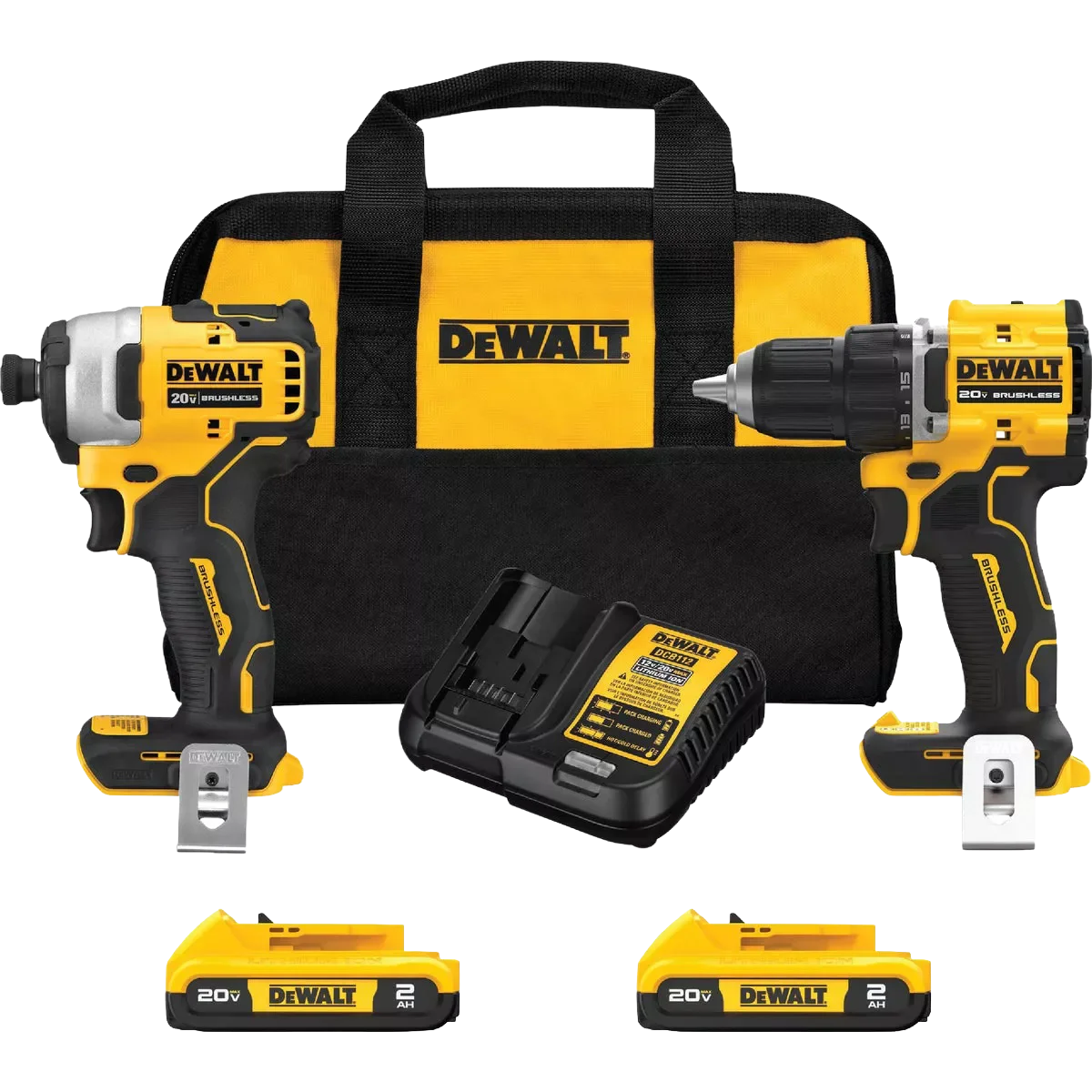 Prestigious DEWALT 20V MAX Lithium-Ion Compact Drill Driver Impact Driver Combo Kit 1.5 Ah Breathable